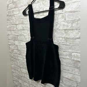 Black Overalls Skirt Jumper